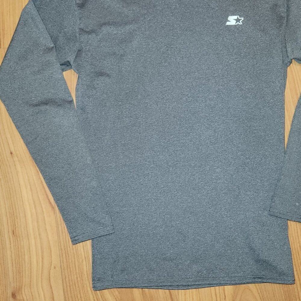 Starter Training Shirt Women's Size M Gray Long Sleeve Crew Neck Quick Dri Star - Picture 7 of 7
